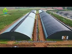 Serra a film ad arco con rete ombreggiante